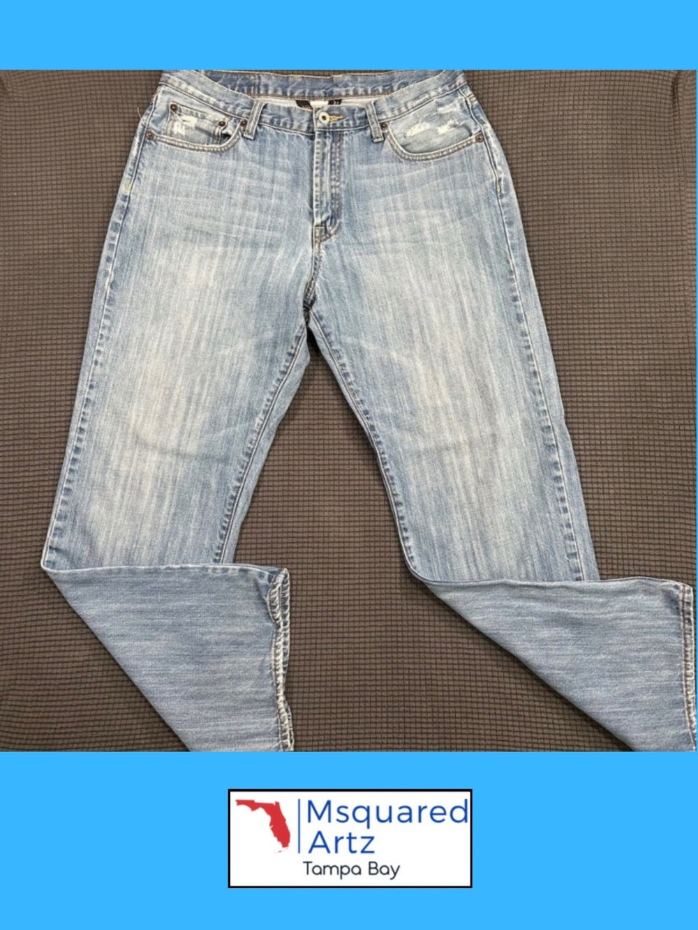 Lucky Brand Mens Straight Leg Jeans 34x30 Blue 100% Cotton Classic Denim Pants